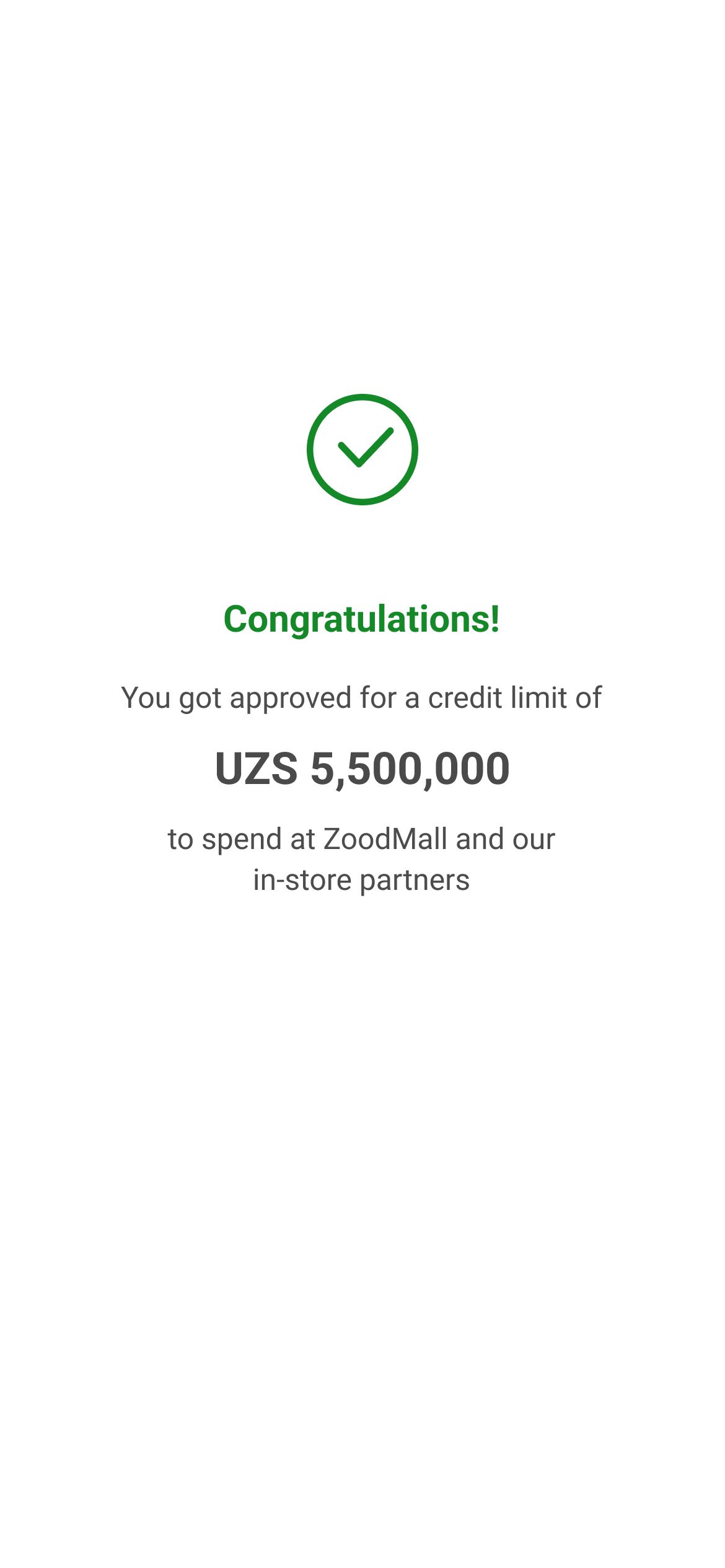 Previous credit limit approval