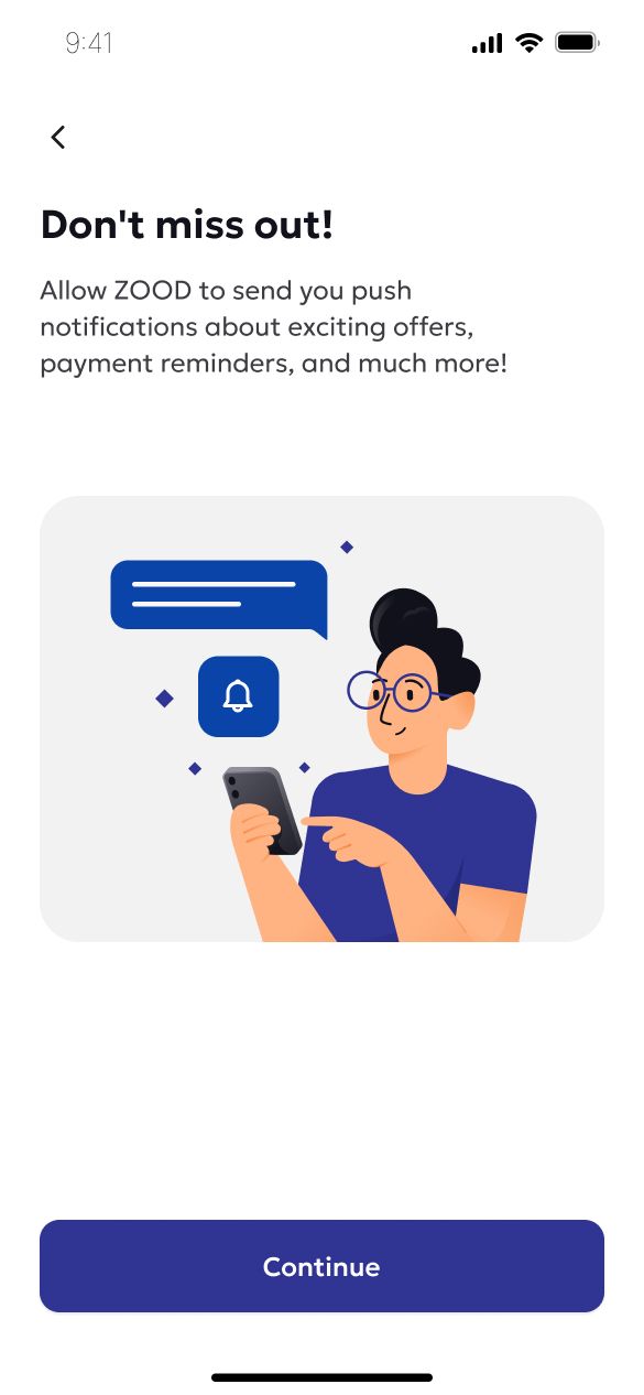 Notifications permission prompt