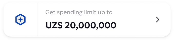 Spending Limit widget-Loyalty Program-Shows user's total limit, available limit and tier. As well as next action to be taken if they are not activated.